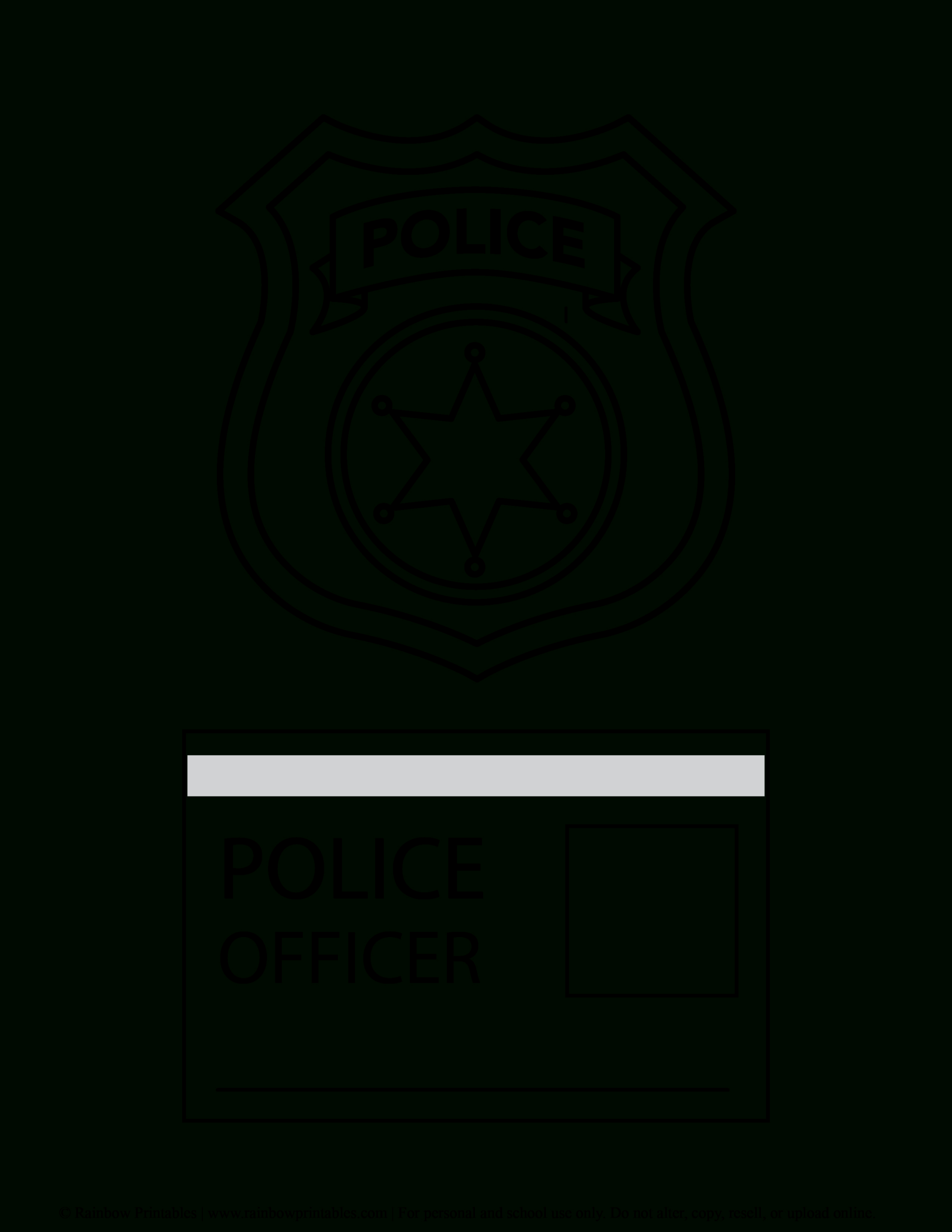 Free Printable! Pretend &amp;amp; Play Fake Police Badge + Id Set For Kids in Printable Police Badge Template