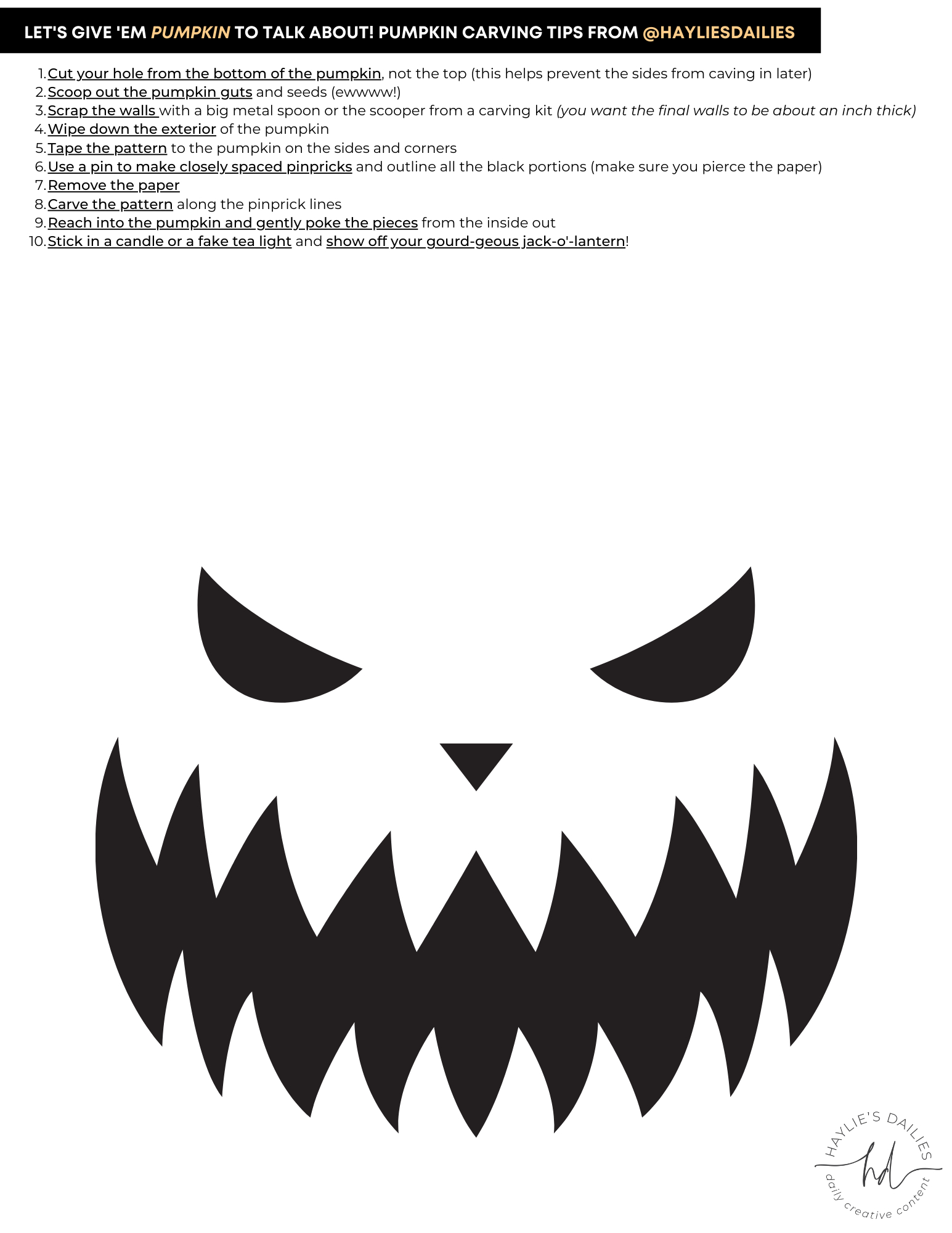 Free Printable Pumpkin Carving Patterns For The Most Boo-Tiful in Pumpkin Face Template Free Printable