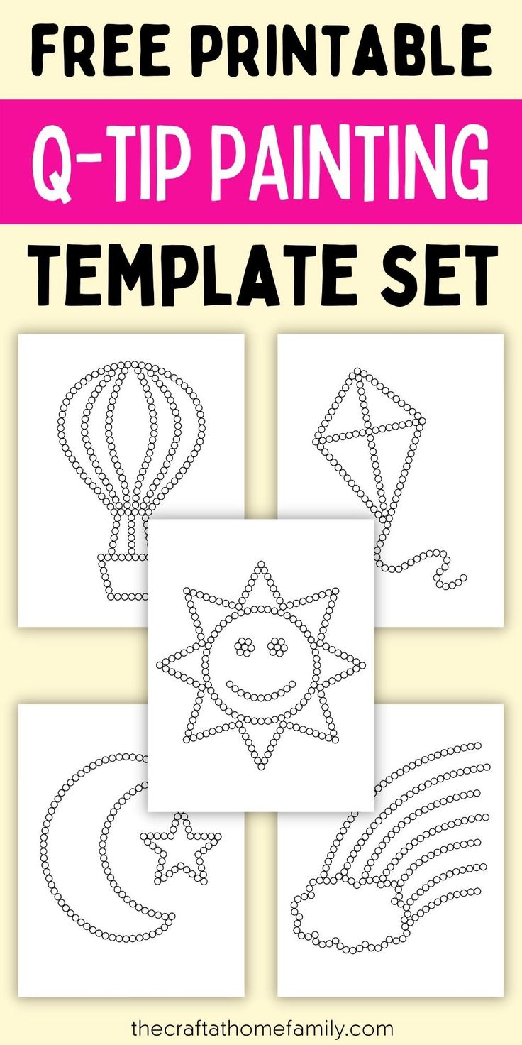 Free Printable Q-Tip Painting Templates inside Painting Templates Free Printable