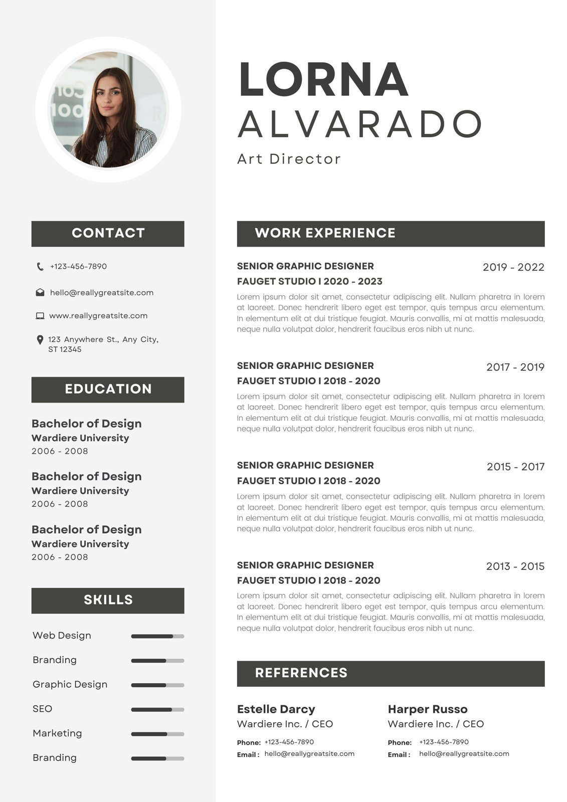 Free Printable Resume Templates You Can Customize | Canva in Resume Templates Free Printable