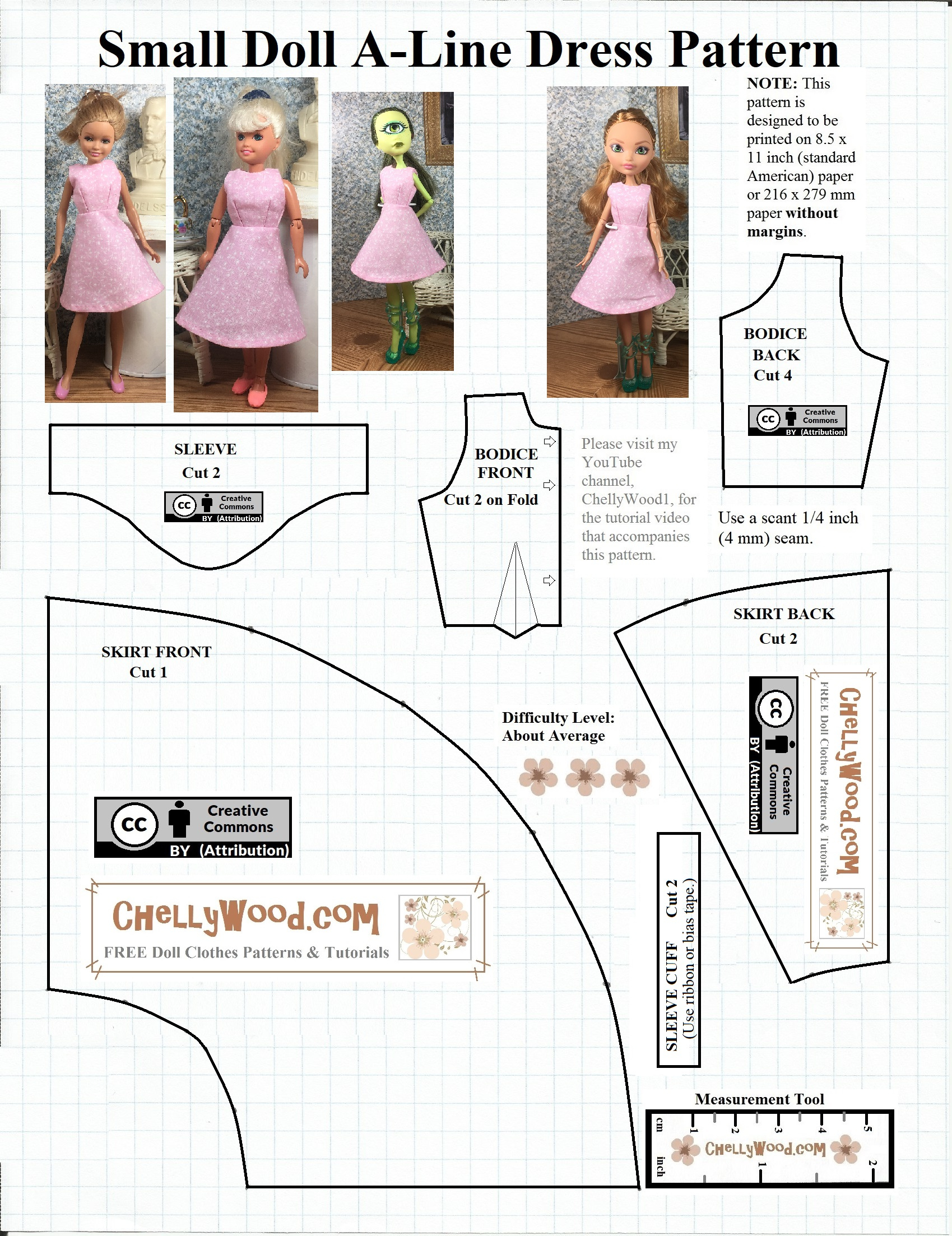 Free Printable #Sewing Pattern For Small #Dolls - Free Doll intended for Free Printable Sewing Templates