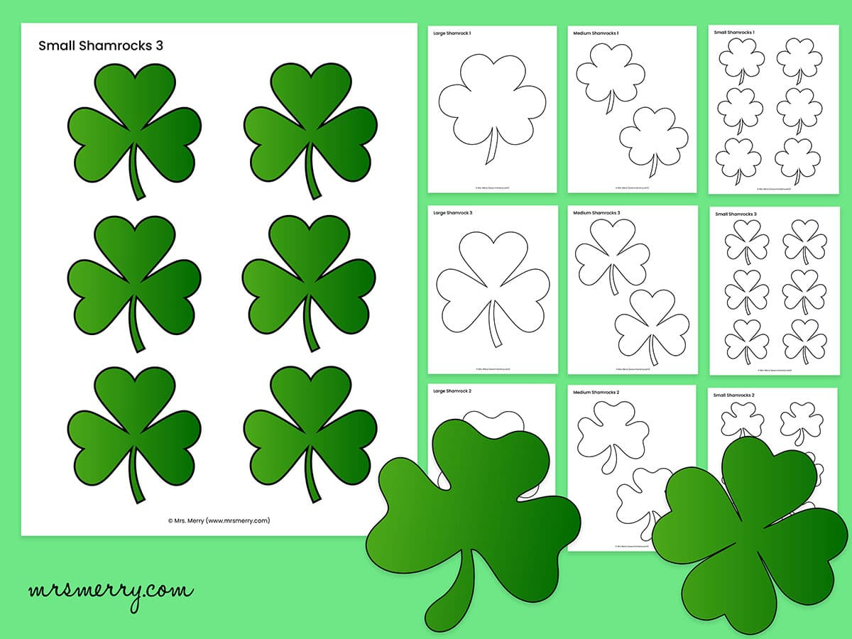 Free Printable Shamrock Templates For Crafts | Mrs. Merry with regard to Free Shamrock Template Printable