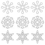 Free Printable Snowflake Templates – 10 Large & Small Stencil Patterns Inside Free Printable Snowflake Templates