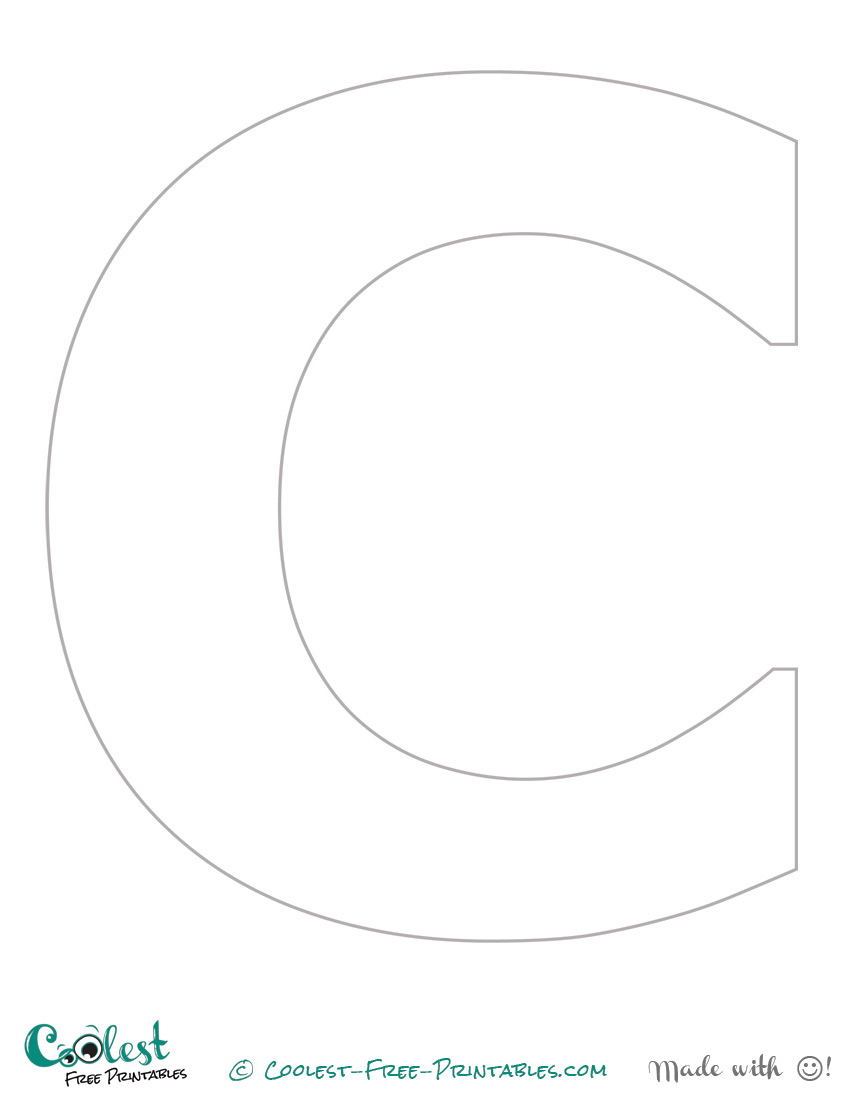 Free Printable Stencil Letters - The Letter &amp;quot;C&amp;quot; with Letter C Printable Template