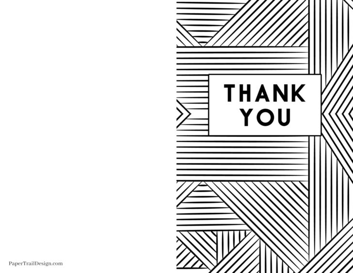 Foldable Printable Thank You Card Template