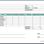 Free Printable Timesheet Templates (Excel, Word, Pdf) Regarding Printable Daily Timesheet Template