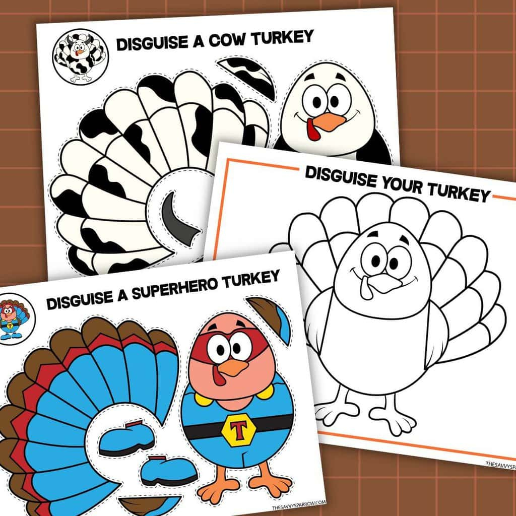 Free Printable Turkey In Disguise Templates To &amp;quot;Hide A Turkey&amp;quot; with Free Printable Turkey Disguise Template