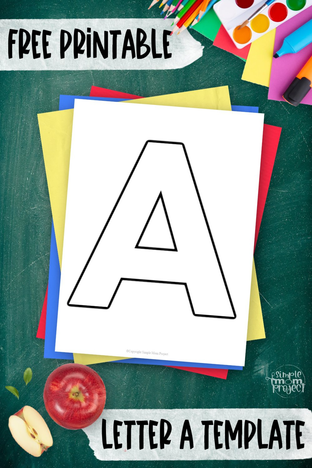 Free Printable Uppercase Letter A Template – Simple Mom Project regarding Letter A Printable Template