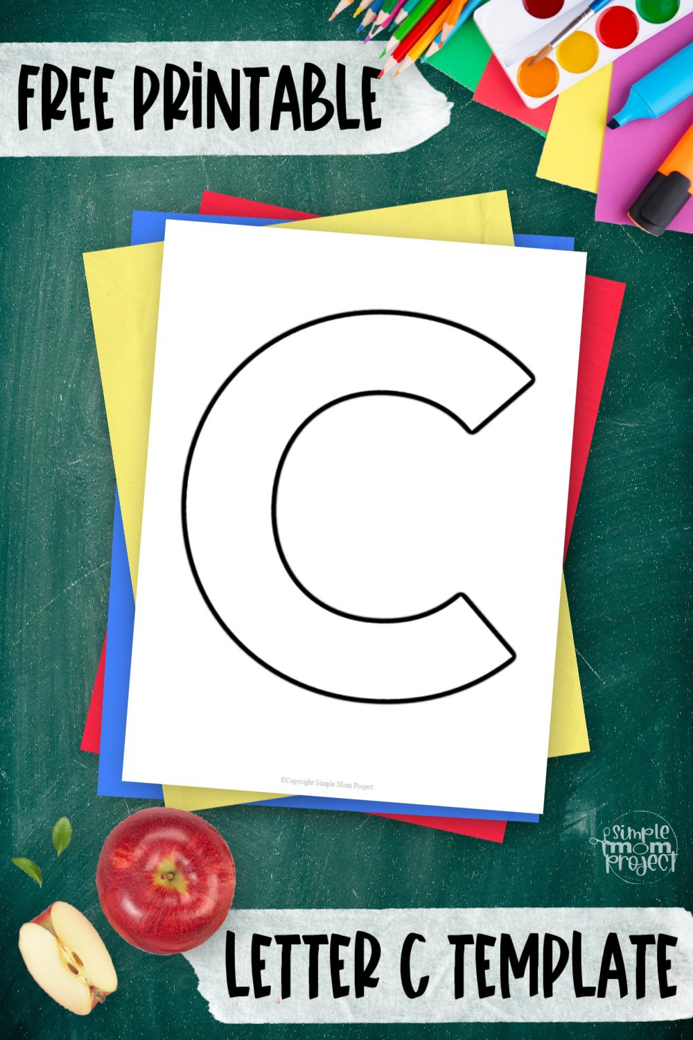 Free Printable Uppercase Letter C Template – Simple Mom Project pertaining to Letter C Template Printable