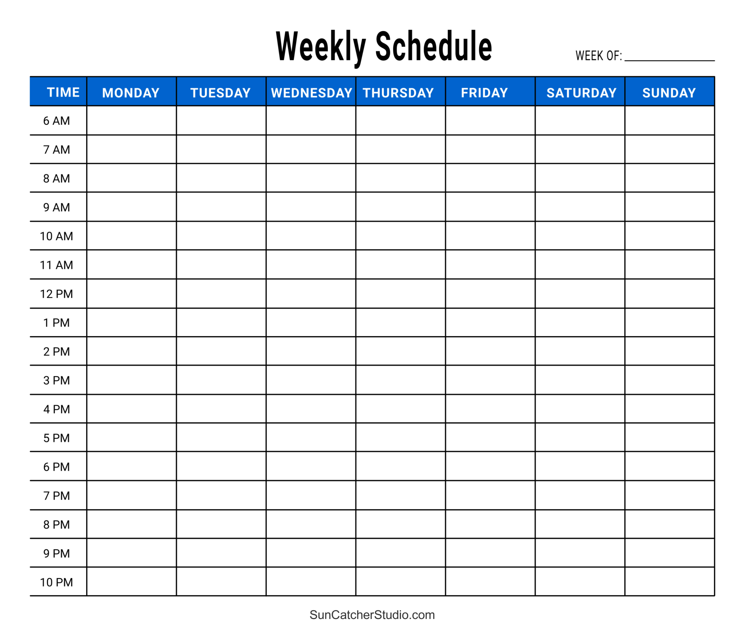 Free Printable Weekly Planner Templates (Pdf) – Diy Projects pertaining to Weekly Schedule Template Printable