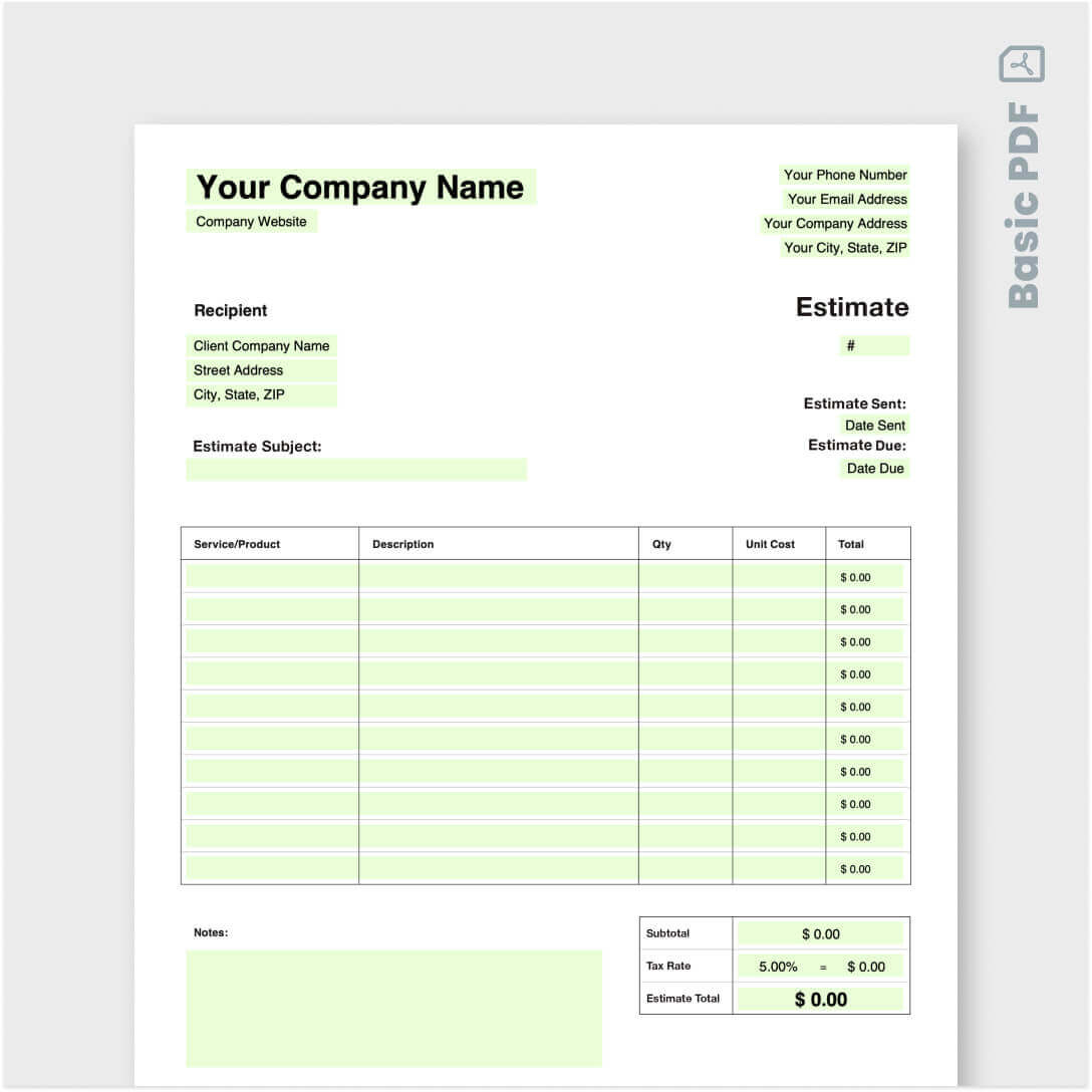 Free Roofing Estimate Template - Download &amp;amp; Customize | Jobber with regard to Printable Roofing Estimate Template