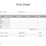 Free Timesheet Template Printables | Instant Download With Printable Daily Timesheet Template