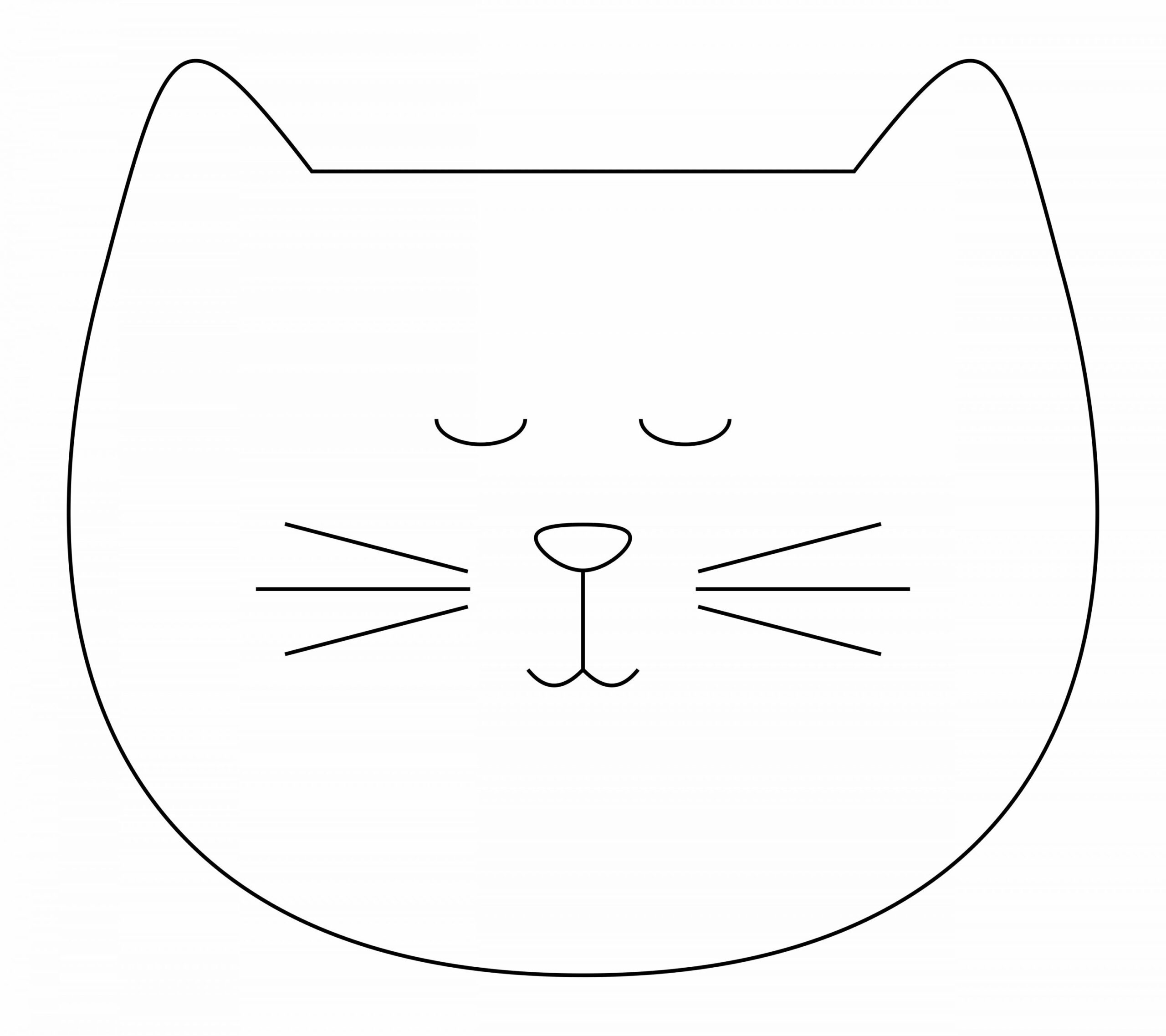 Free Tutorial And Template: Cat Head Throw Pillow inside Printable Cat Face Template