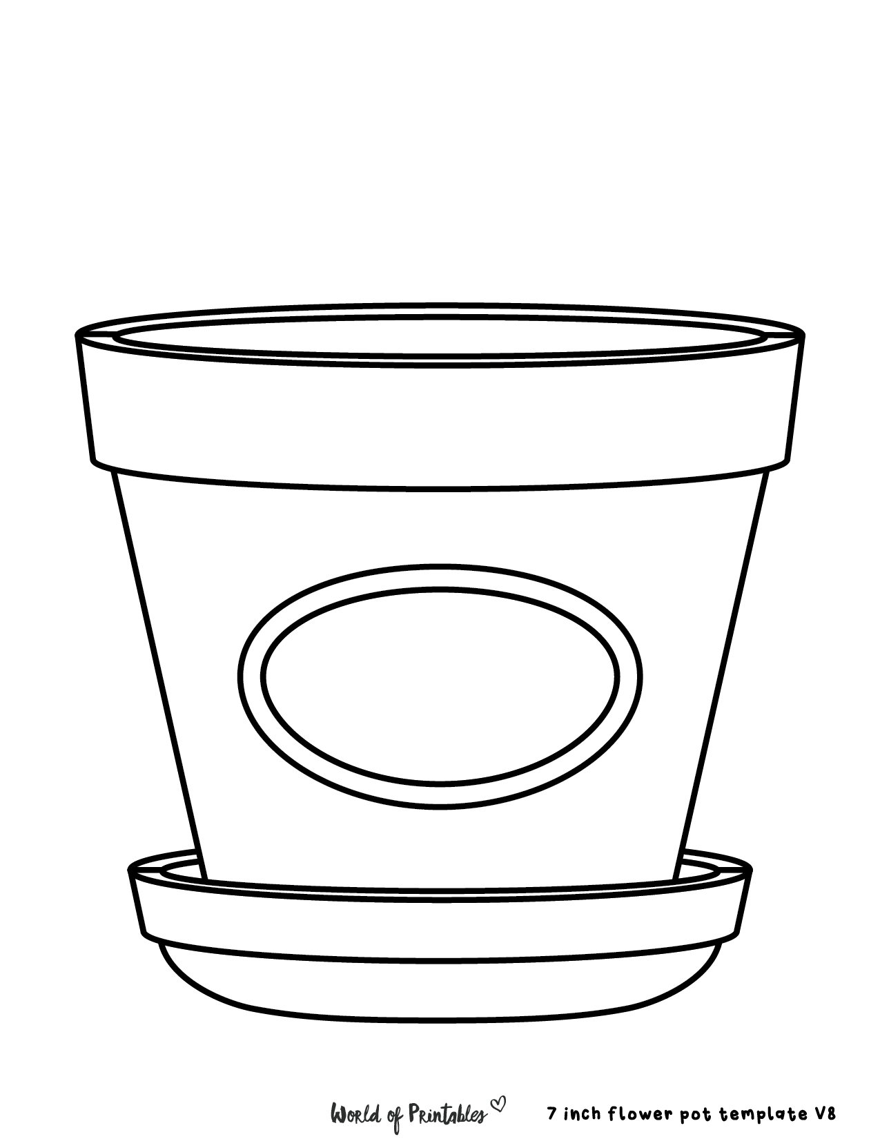 Fun Flower Pot Templates For Paper Flower Crafts pertaining to Printable Flower Pot Template