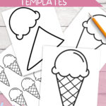 Fun Ice Cream Cone Templates For Crafts & Coloring With Regard To Printable Ice Cream Scoop Template