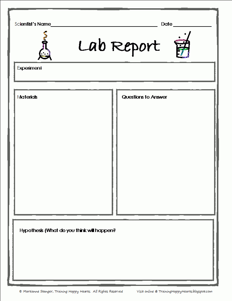 Get Free Printable Lap Reports within Free Printable Science Experiment Template