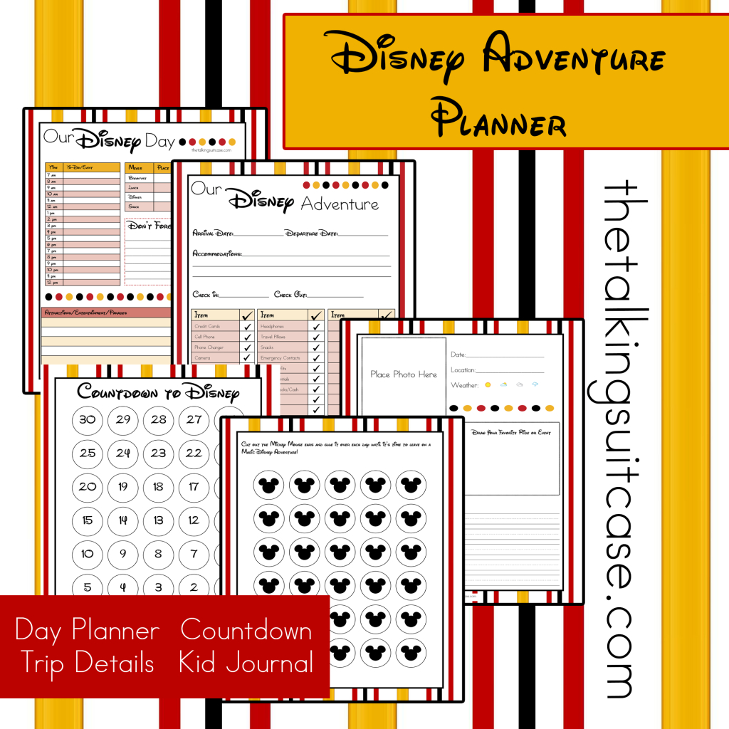 Get Ready For Your Disney Vacation - Free Printable Disney pertaining to Printable Disney Planner Template