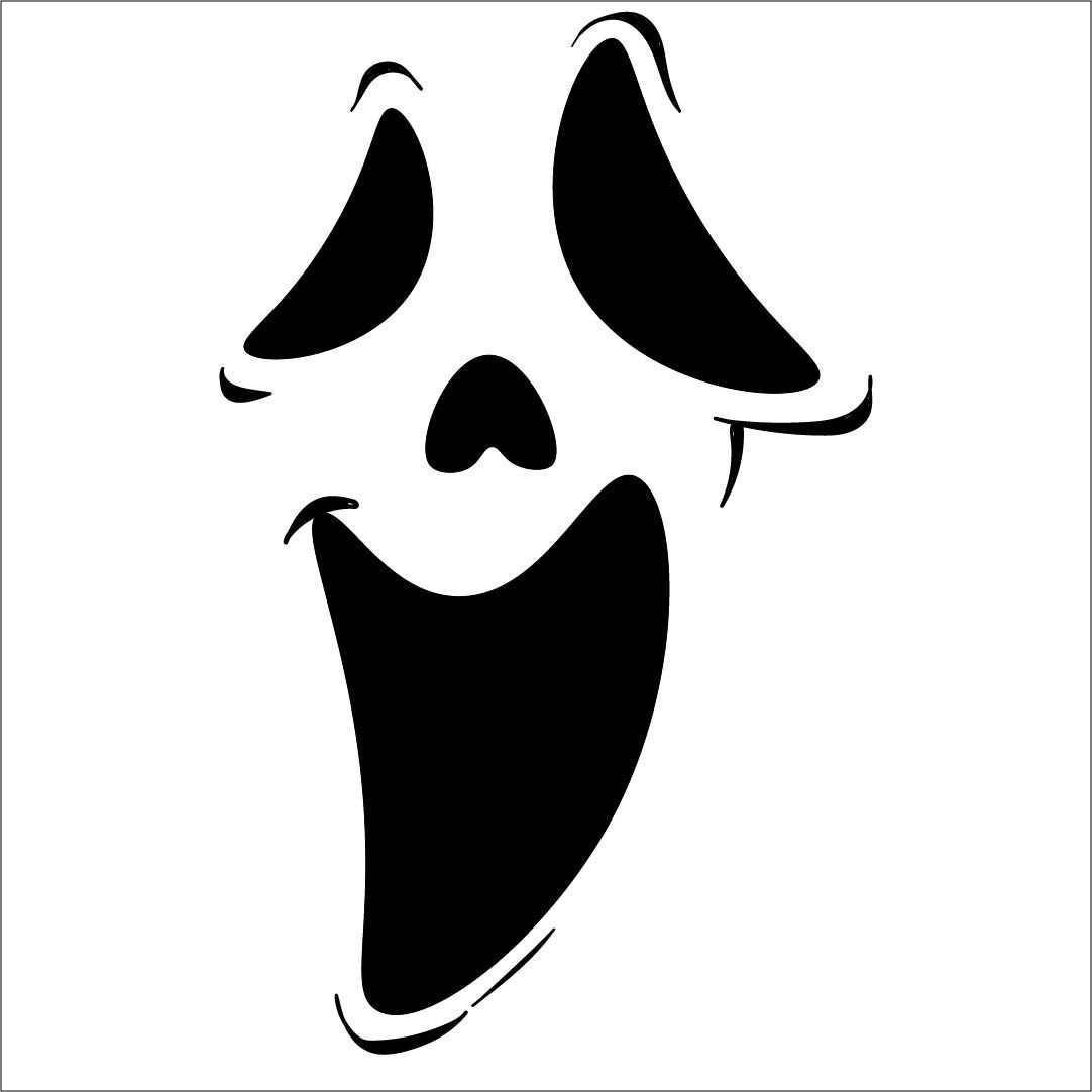 Ghost Face Template - 10 Free Pdf Printables | Printablee with Ghost Face Template Printable