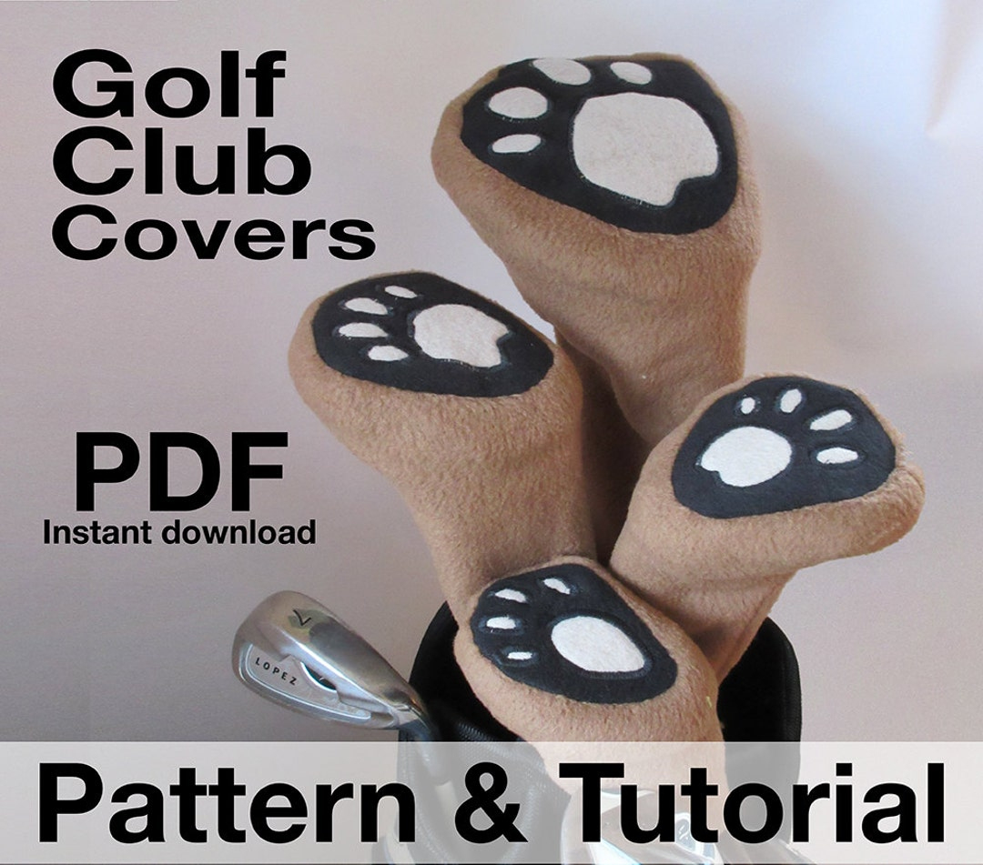 Golf Club Head Covers Sewing Pattern, Classic Styling .Pdf, Diy - Etsy within Printable Golf Head Cover Template