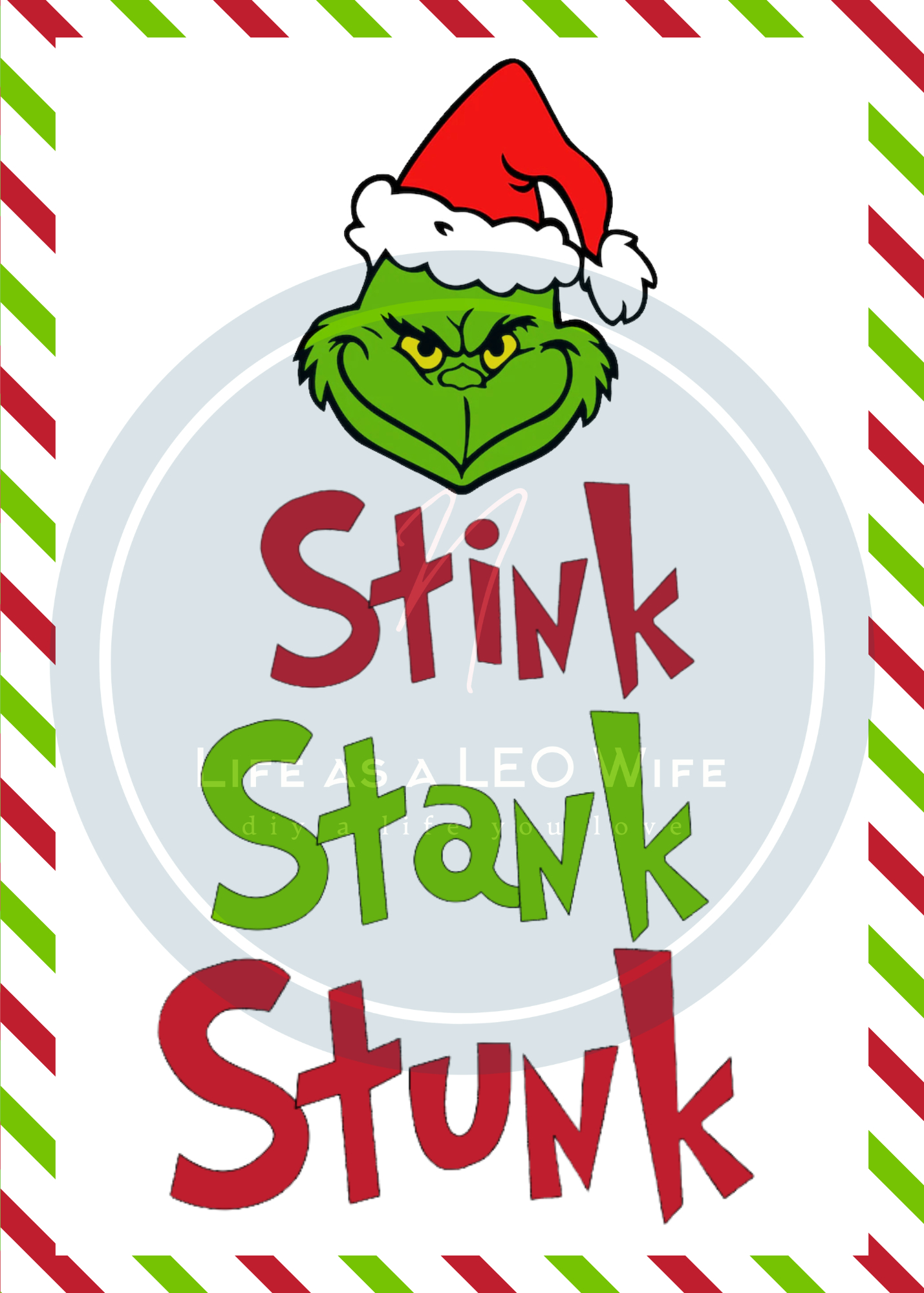 Grinch Movie Night Or Party Printables - Life As A Leo Wife intended for Free Printable Grinch Template