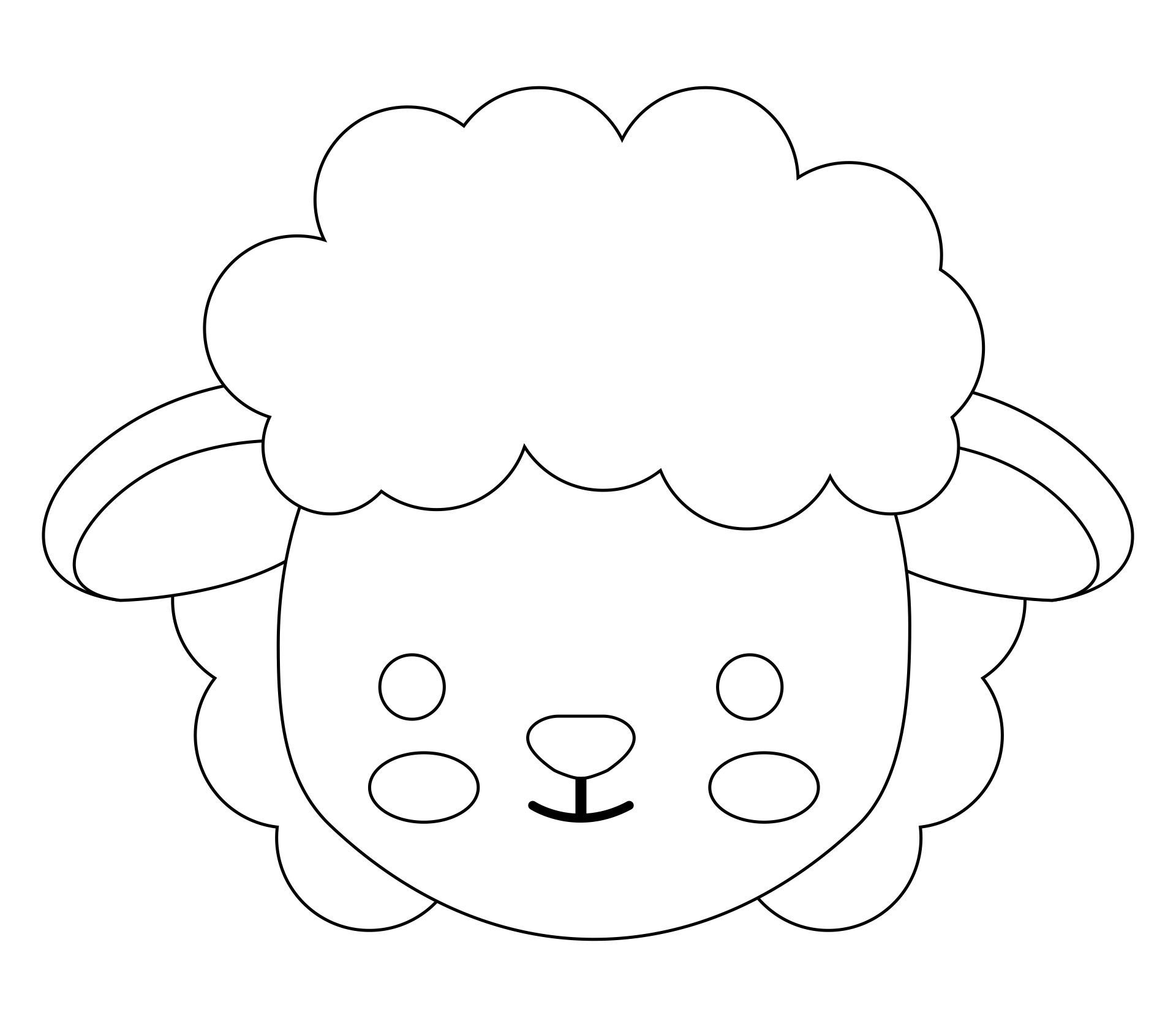 Head Template - 10 Free Pdf Printables | Printablee throughout Printable Sheep Mask Template