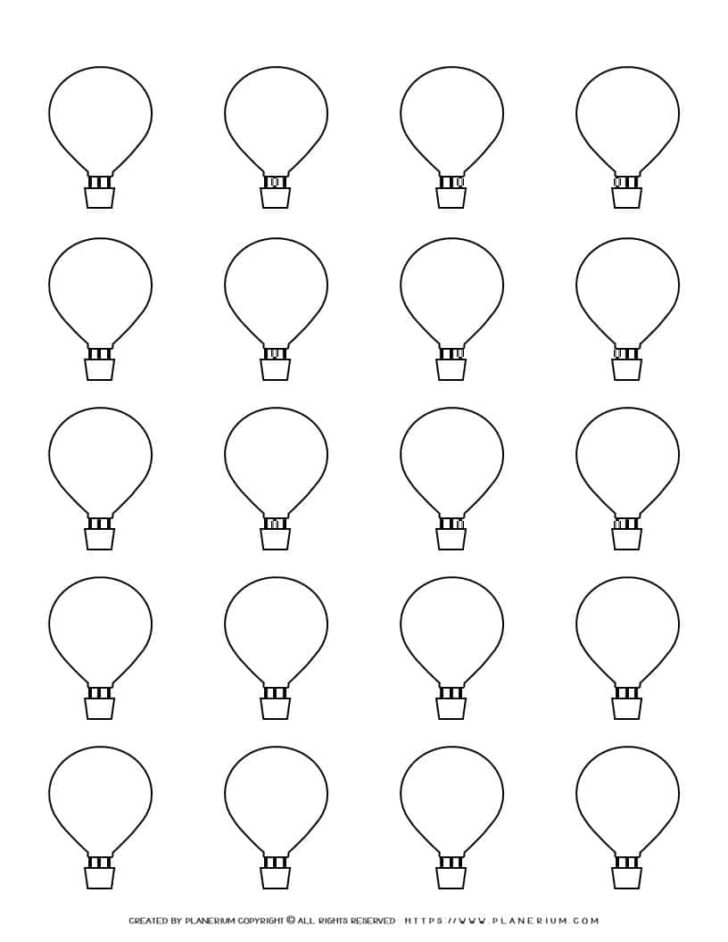 Printable Hot Air Balloon Template