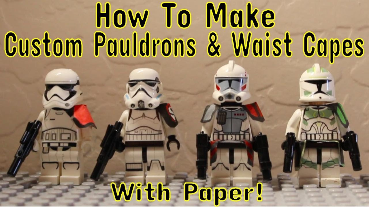 How To Make Custom Lego Star Wars Pauldrons And Waist Capes (Kama)! Made Easy With Printout! inside Printable Lego Pauldron Template