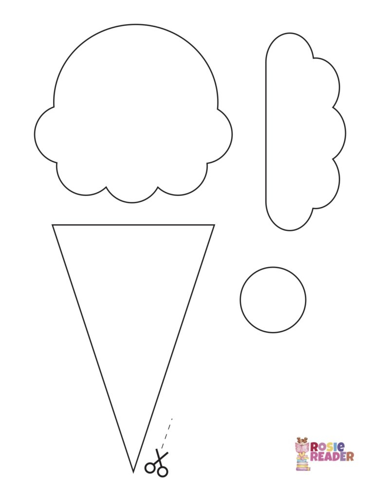 Ice Cream Template - Reading Adventures For Kids Ages 3 To 5 inside Ice Cream Scoop Template Printable