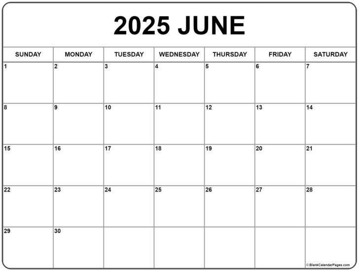 Free Printable Blank Calendar Template 2025