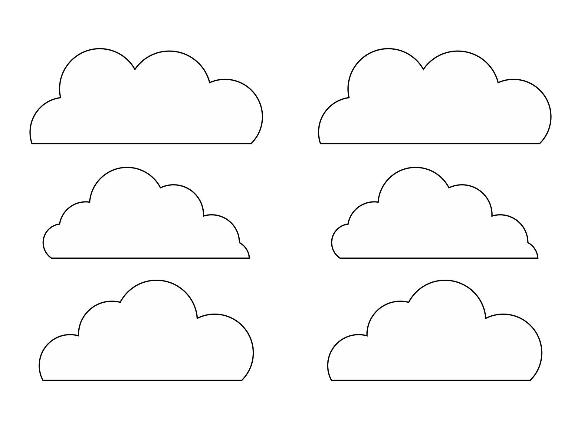 Large Cloud Template - 10 Free Pdf Printables | Printablee inside Free Printable Cloud Template