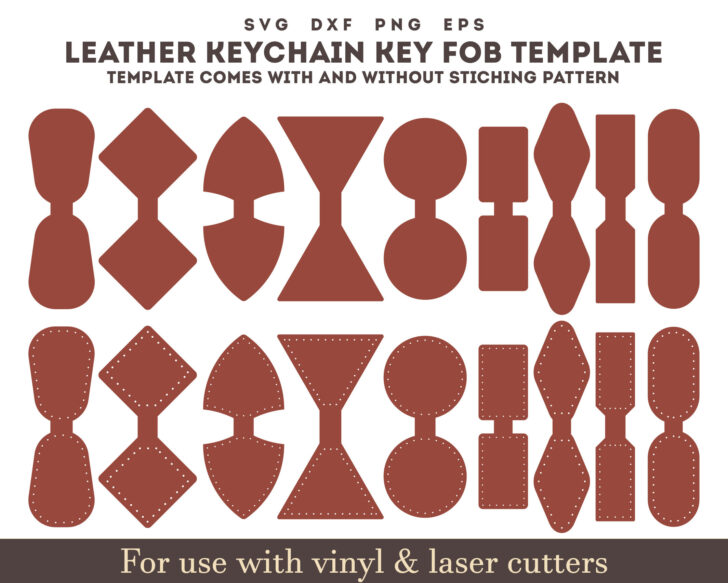 Free Printable Leather Keychain Template