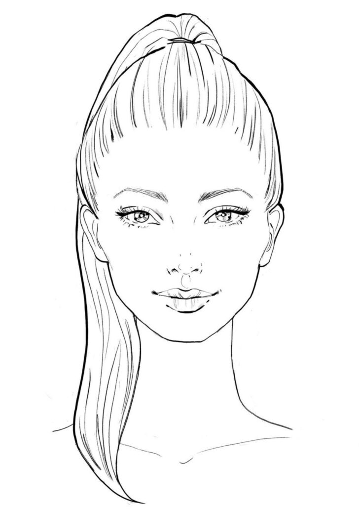 Printable Makeup Face Template