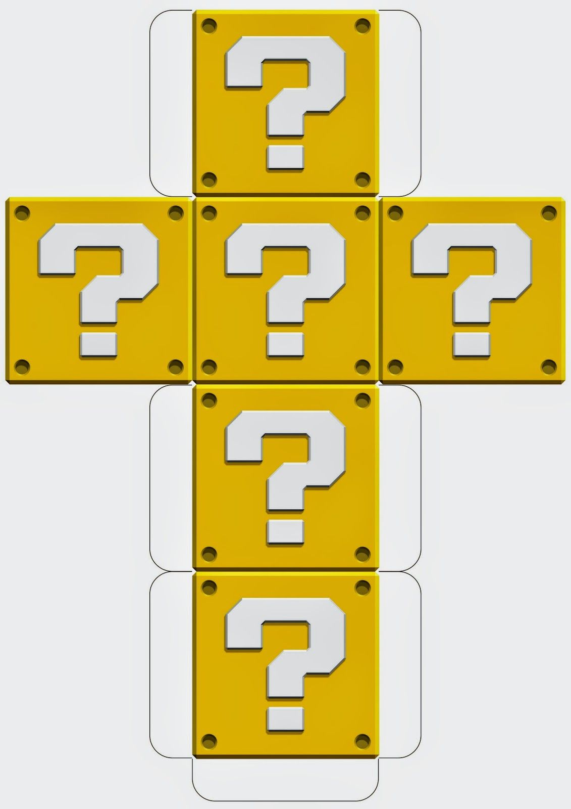 Mario Downloadable Printable Block Templates inside Printable Super Mario Question Mark Template