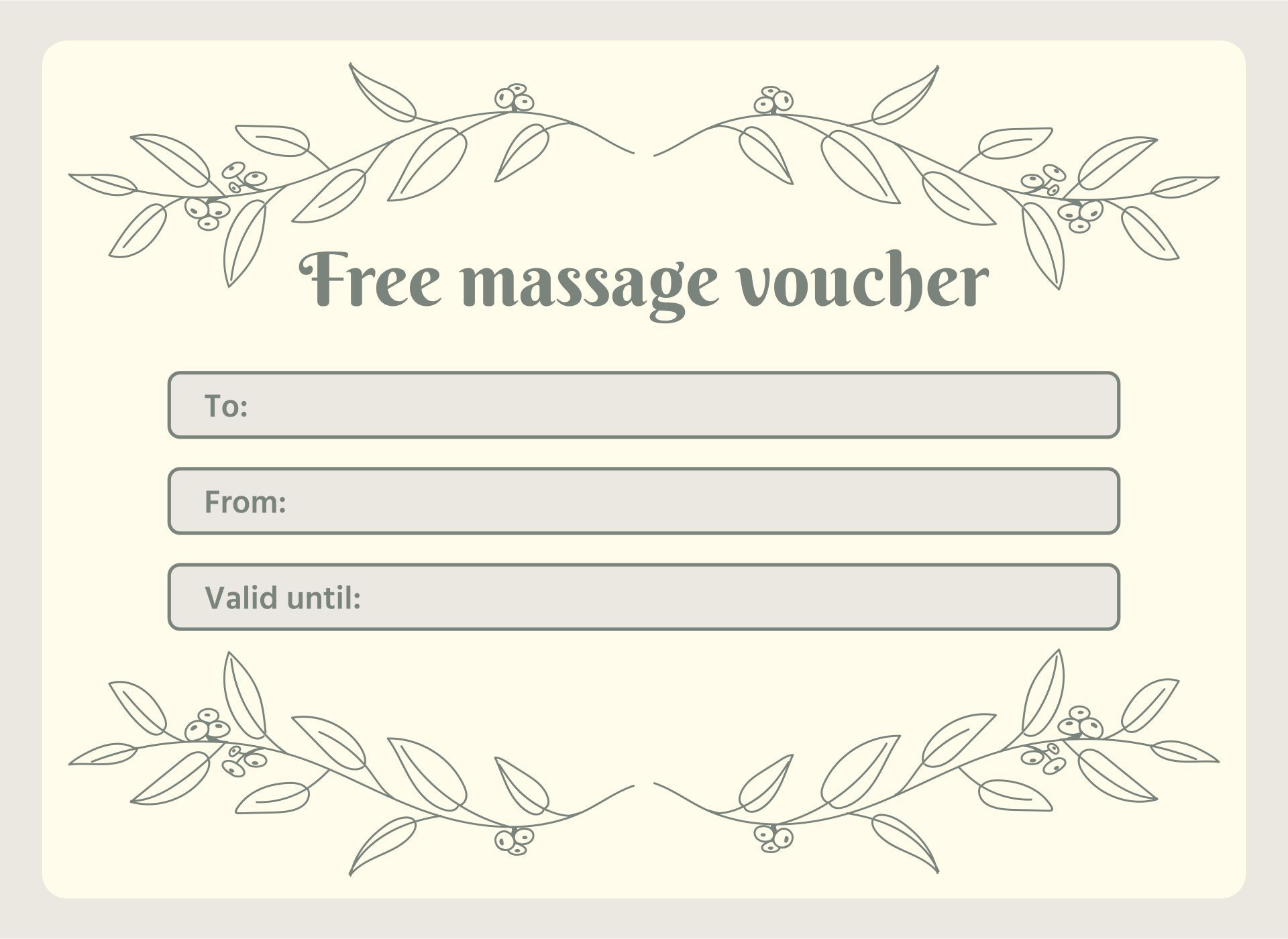 Massage Gift Certificate Template - 10 Free Pdf Printables with regard to Free Printable Massage Voucher Template