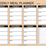 Meal Planners: Printable Weekly Menu Templates (Pdf) – Diy Intended For Printable Weekly Menu Template