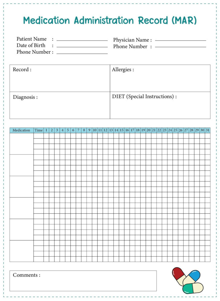 Free Printable Medication Administration Record Template