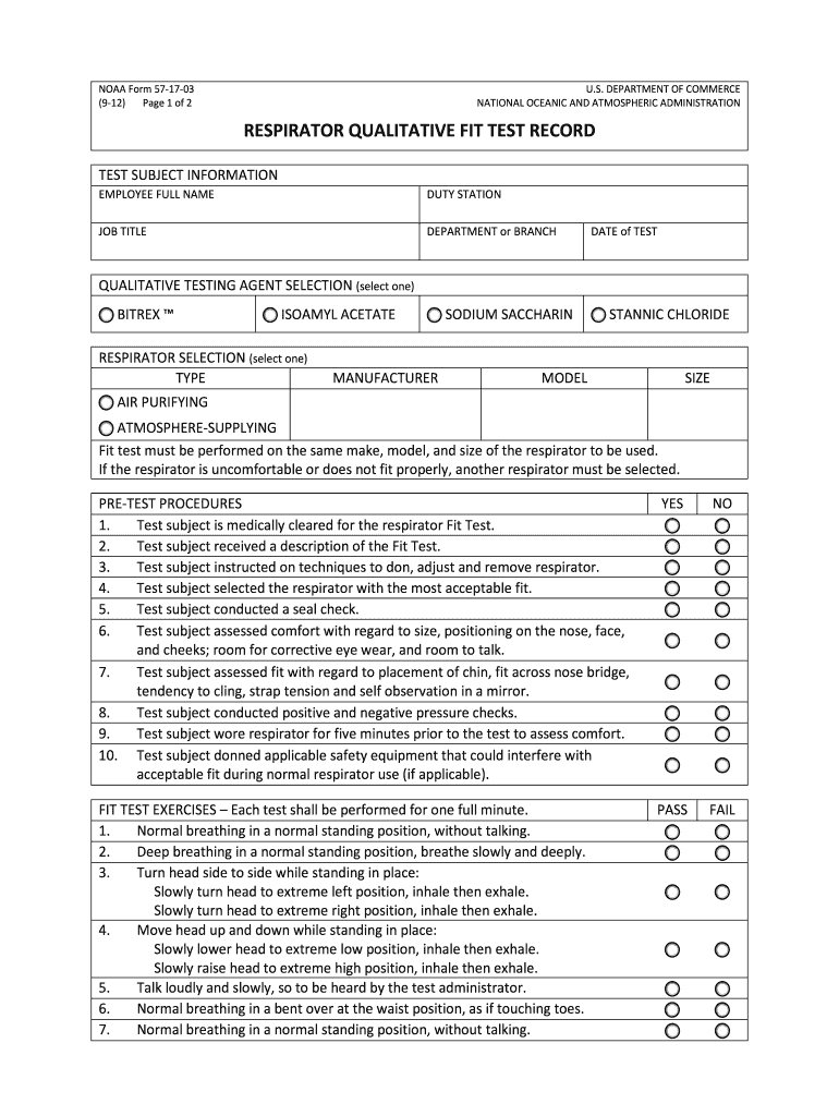 N95 Fit Test Form - Fill Online, Printable, Fillable, Blank with regard to Printable Respirator Fit Test Form Template