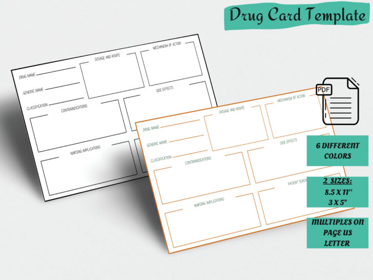 Free Printable Pharmacology Drug Card Template