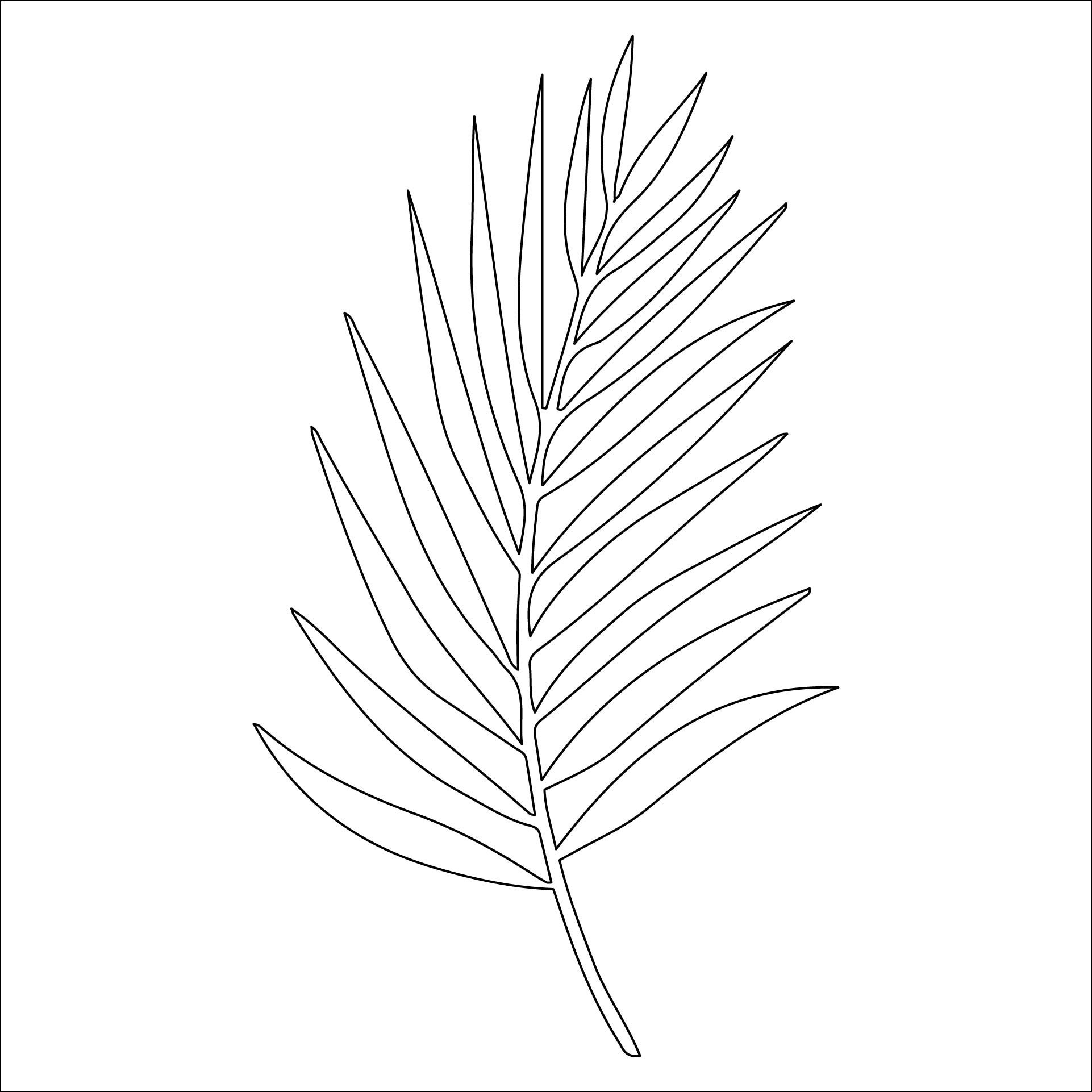 Palm Leaf Template - 16 Free Pdf Printables | Printablee throughout Palm Leaf Template Printable