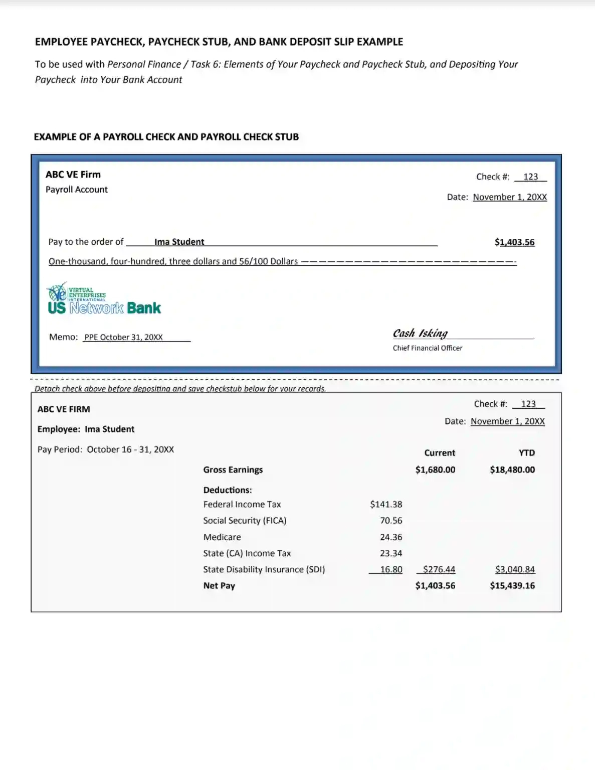 Payroll Check Template ≡ Fill Out Printable Pdf Forms Online intended for Printable Payroll Check Template