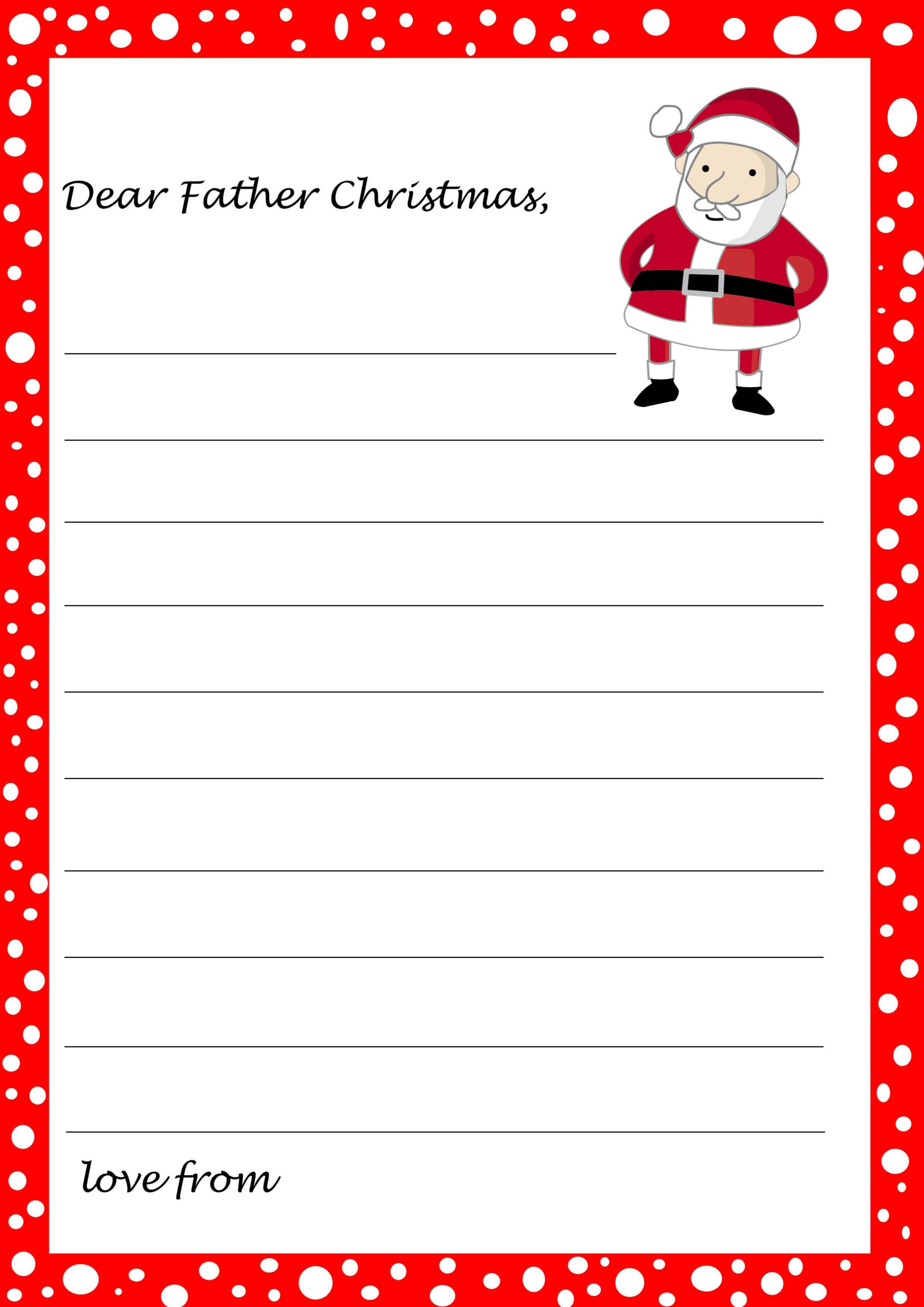 Pin Page for Father Christmas Letter Template Printable