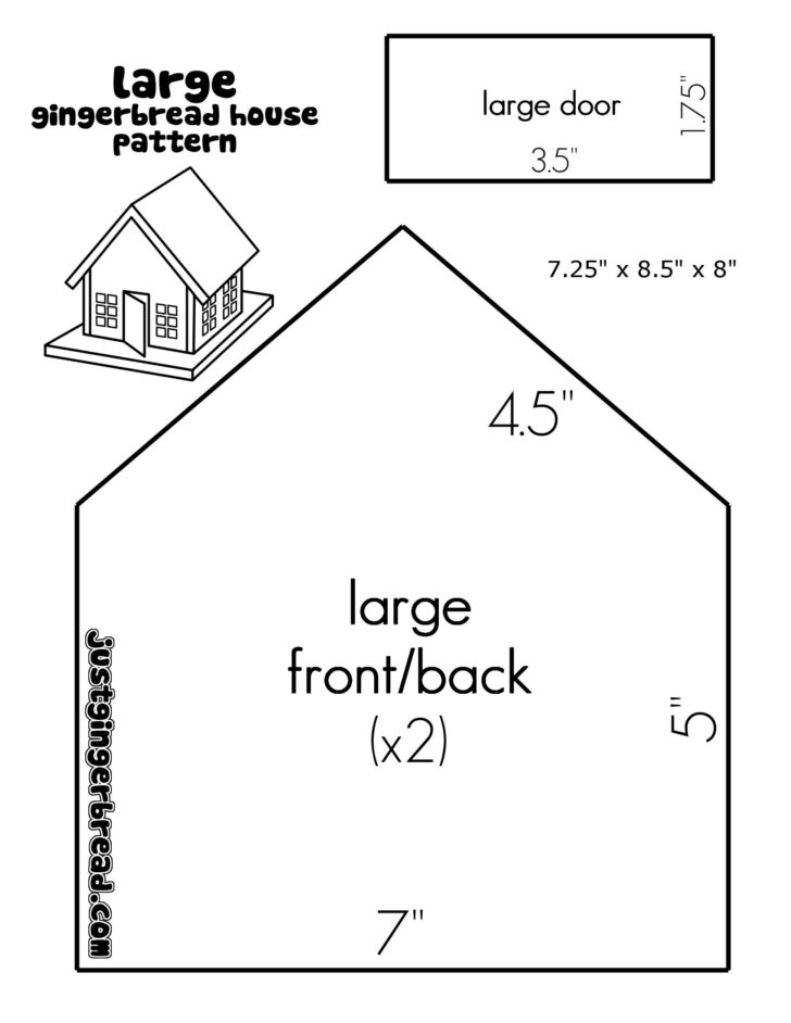 Gingerbread House Template Printable