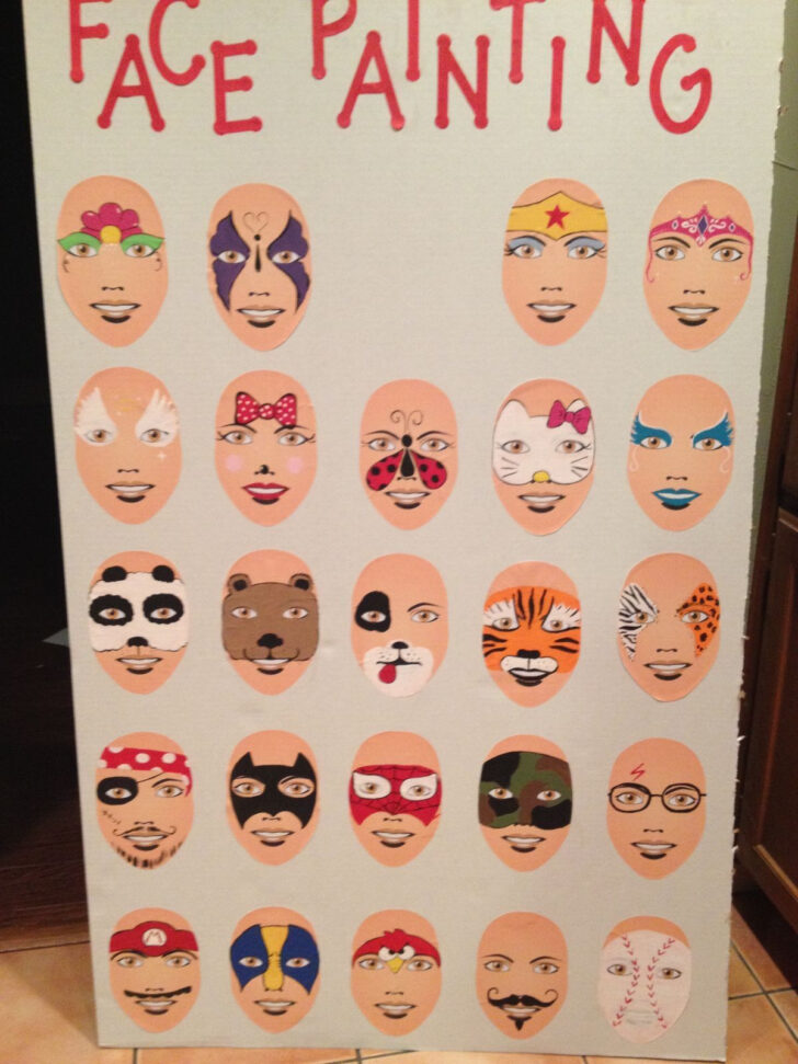 Printable Easy Face Painting Templates