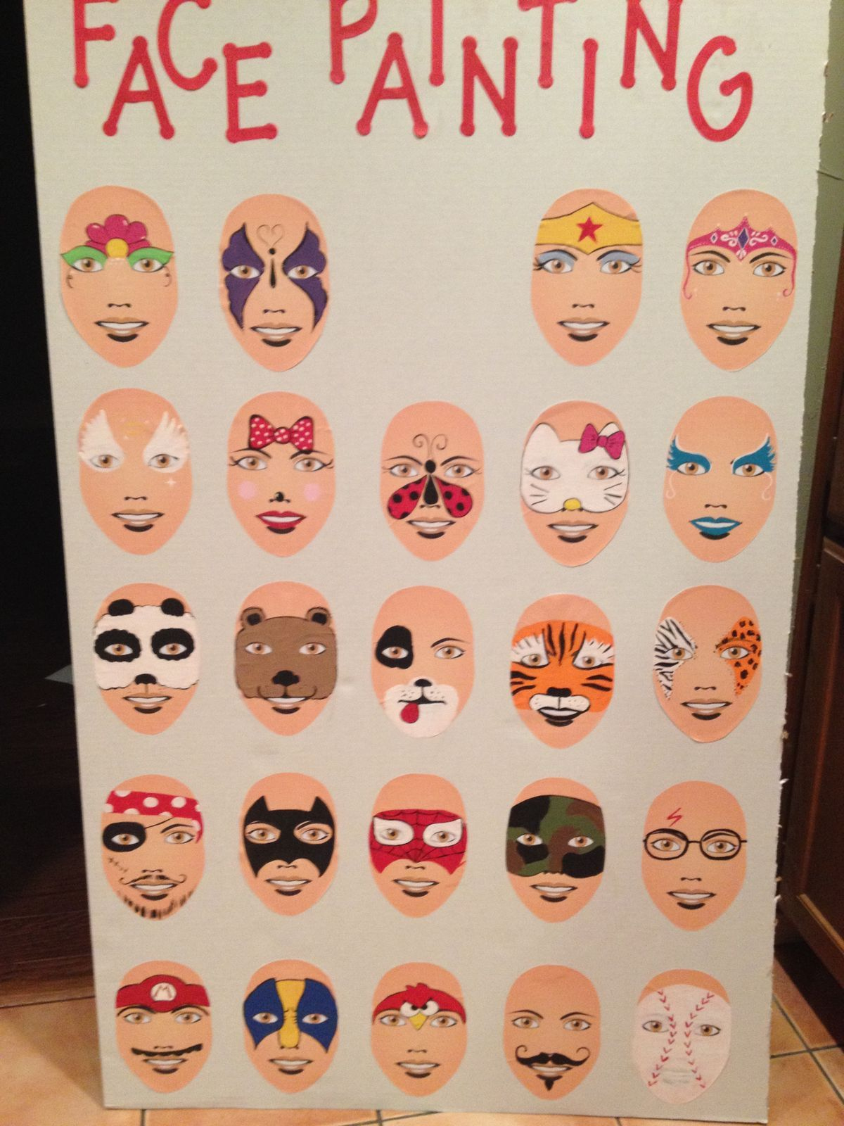 Pin Page in Printable Easy Face Painting Templates