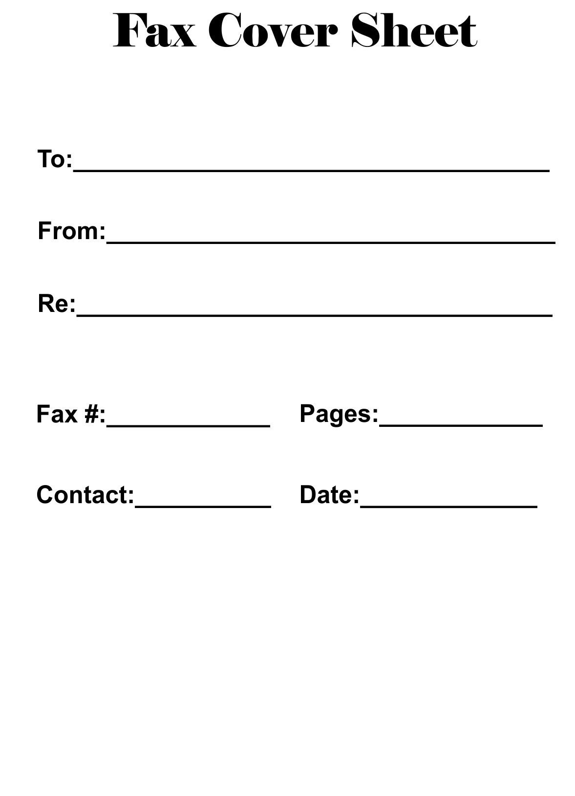 Pin Page in Printable Fax Cover Sheet Template