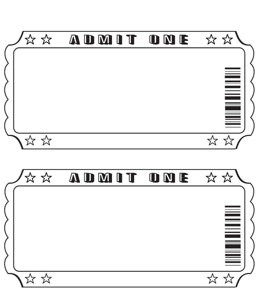 Pin Page with Free Printable Admission Ticket Template