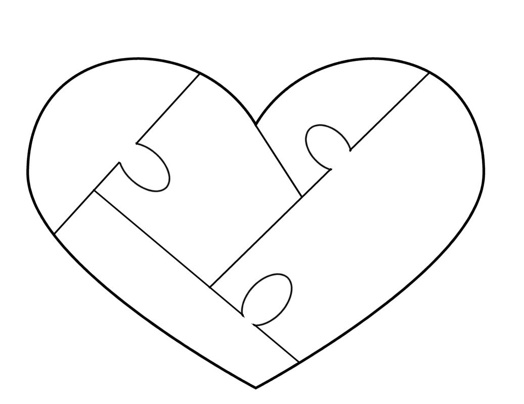 Pin Page with Free Printable Heart Puzzle Template