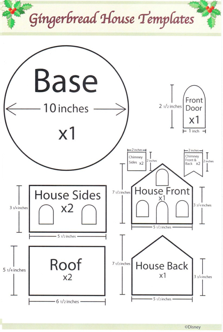 Printable Fancy Gingerbread House Templates