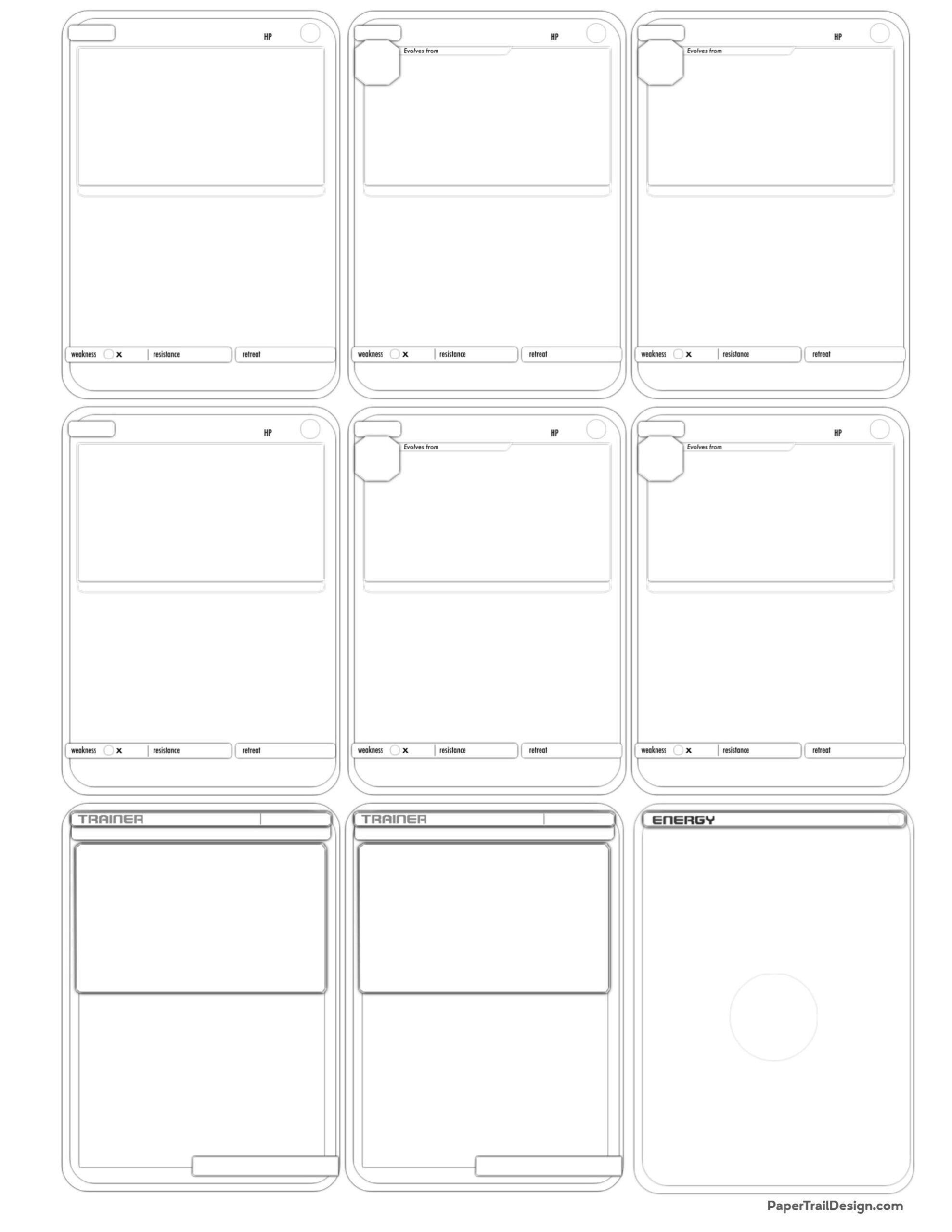 Pokémon Card Template Free Printable | Paper Trail Design intended for Printable Pokemon Card Template