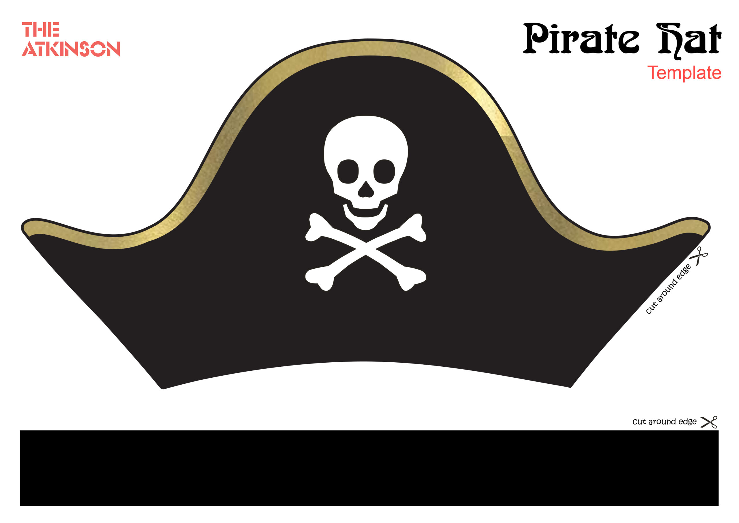 Print Your Own Pirate Hat - The Atkinsonthe Atkinson inside Pirate Hat Printable Template